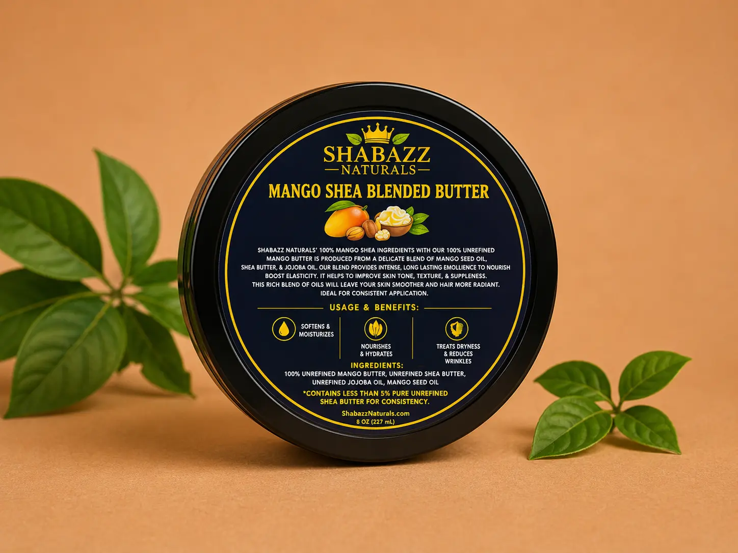 Shabazz Naturals Mango Shea Blended Butter 12oz.