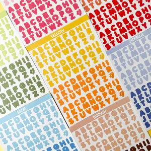 Colorful Alphabet Letters & Numbers Sticker Sheets Colorful Alphabet Letters & Numbers Sticker Sheets