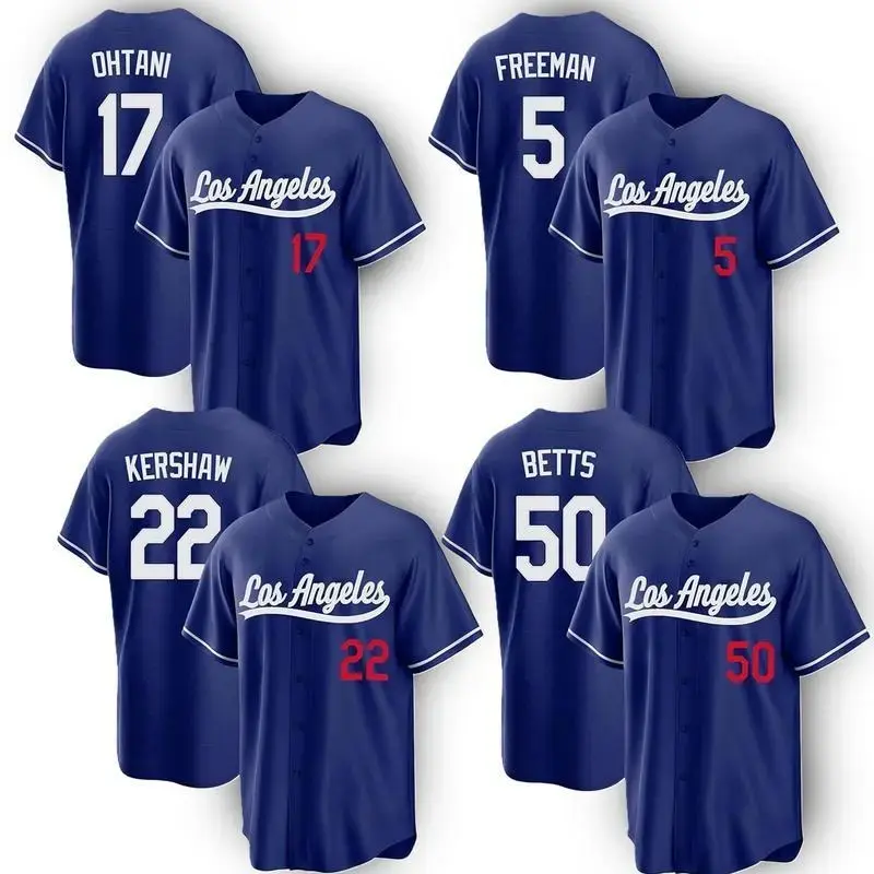 Shohei Ohtani #17 Dodgers Royal Alternate Baseball Jersey – Vintage Style Button Down Fan Shirt, Lightweight Athletic Streetwear Top for Men & Women, Classic Game Day Apparel Gift