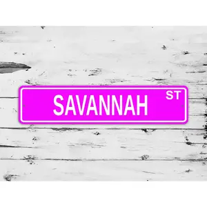 Savannah Street Sign Personalized Custom Name Gift