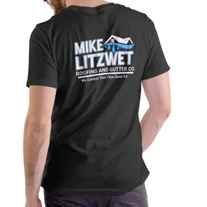Men's Graphic Novelty T-Shirt - Mike Litzwet Roofing and Gutter Co. Funny Name Design, Unisex Cotton, Ideal for Birthday, School, Graduation
