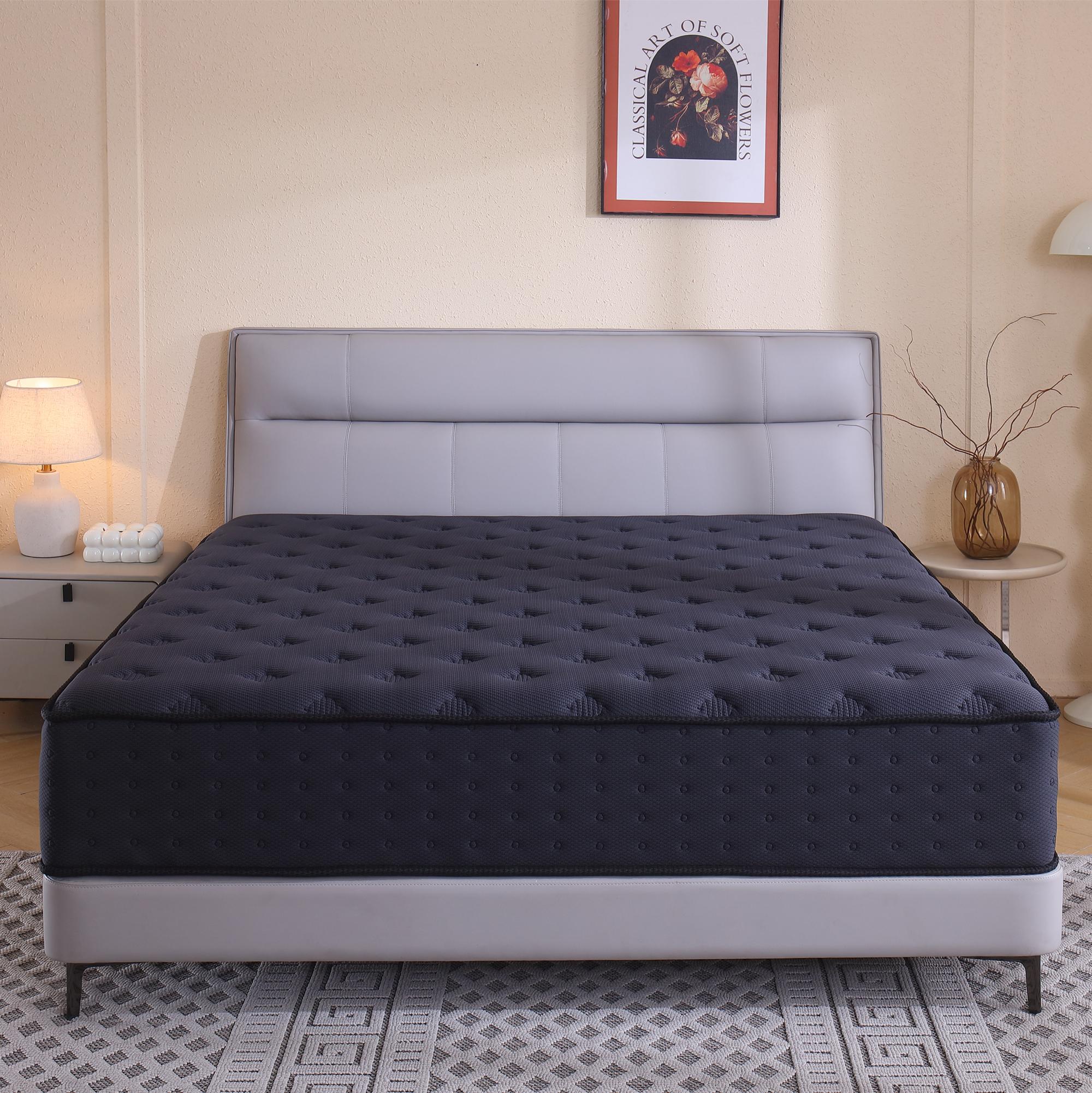 【Good value】12/14 Inch Twin, Full, Queen, King Mattress Memory Foam And Spring, Hybrid MattressMedium Firmness, Lumbar Support, For Home Rooms Hotels, Boxed Halloween ChristmasGift Furniture Ergonomic queen size mattress Interior Modern