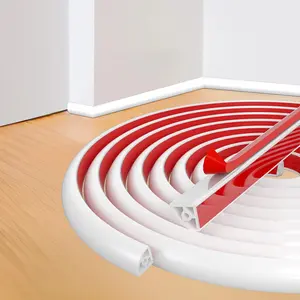 Flexible Quarter Round Molding Trim - 118in  Bendable  Peel and Stick Molding Trim for Walls, Floor, Corner, Staircase, Tub, Cabinet Edge