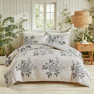 Floral Pattern Decorative Duvet Cover Set - 2/3 Counts Set, No Filling, Vintage Floral Bedding Set, Includes Matching Pillowcases, Soft, Comfortable, Breathable, Washable, All Seasons, Reversible Bedding Set, Bedroom Decor, Perfect as a Holiday Gift.