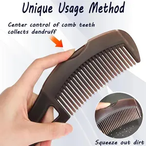 Dandruff Comb Hollow Tooth Button Combs Detoxing Energy Massage Scalp Psoriasis Combs Lice Comb Multifunctional Hair Brush
