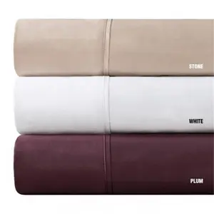 212 MAIN Soft Luxury Queen Sheet Set - 600TC Pima Cotton, Solid White Bedding Sheets and Pillowcase Set