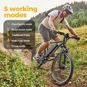 Electric Bike for Adults with Peak 750W Motor, 30-55 Miles Electric Mountain Bike with 48V 9Ah Removable Battery, 21-Speed,Front Suspension & LCD Display,Commuter Electric Bicycle