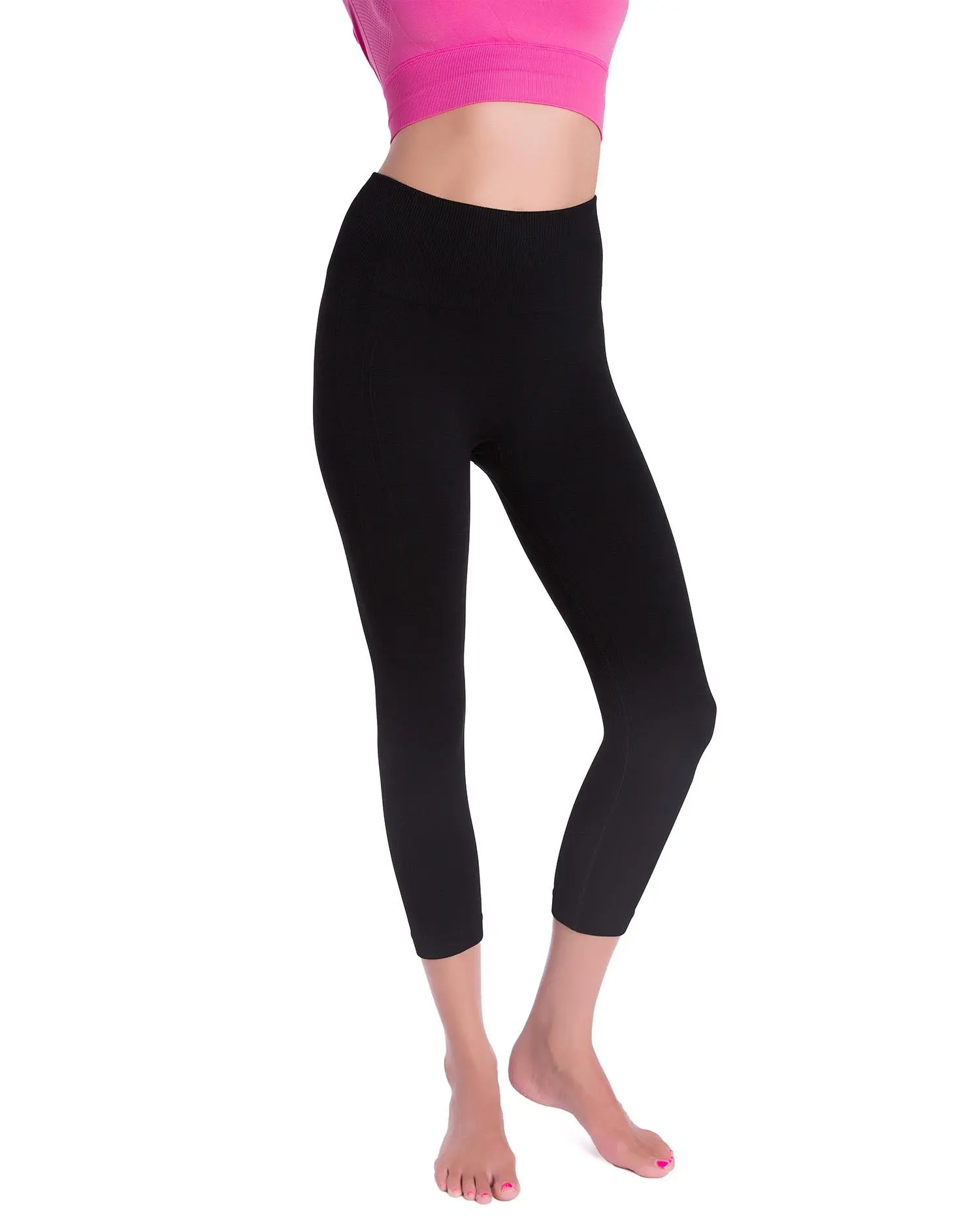 Active Yoga Crop Fitness Sports Training High Waisted Leggings Athletic Capri Pants