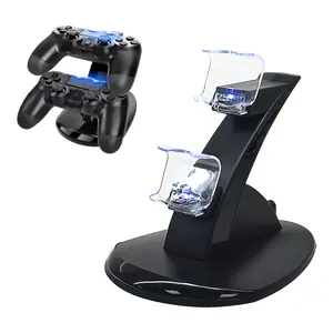 Compatible with PS4 Slim/PS4 Dual Charging Dock for PS4 Controllers featuring a unique 3D design with LED charging indicators, can charge 2 controllers simultaneously, available in 2 styles Controller Charge Station