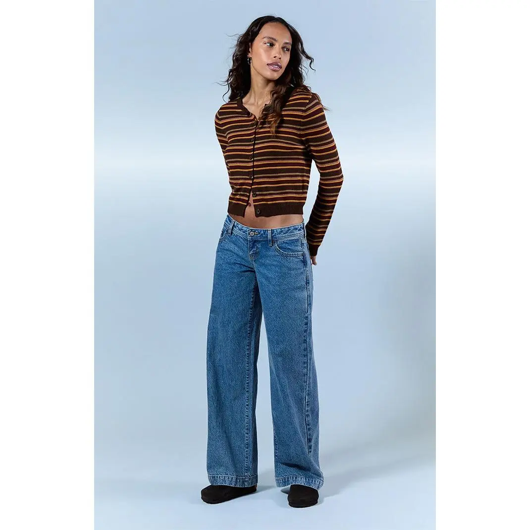 Pacsun Women's Kaia Ultimate Low Rise Baggy Jeans Light Blue Wash