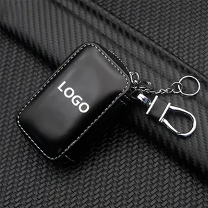 Luxury Leather Car Remote Key Case, Wallet Style Key Holder, Scratch-Resistant Key/radio Control Storage, Universal Key Shell Protector, Car Key Accessory