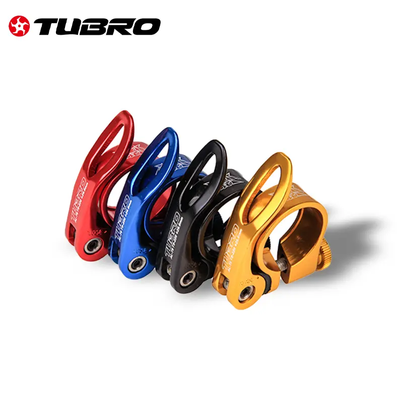 TUBRO TS220 Quick Release Aluminum Alloy Bike Seatpost Clamp - 31.8mm, 1 Piece, 15-20g Lightweight, Vibrant Anodized Finish, All Seasons, Fits Common & Many Bikes, Cycling Upgrade Accessory, Fits Common Bikes