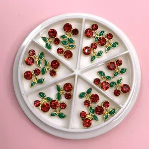 18 pcs Red Cherry Nail Charms (Medium size)