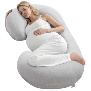 VEVOR Pregnancy Pillow,  C-Shaped Full Body Maternity Pillow for Sleeping, Ultra-Soft and Breathable Pregnant Support Pillows with Removable & Washable Cover, Perfect for Back, Belly, Hip, Legs Relief