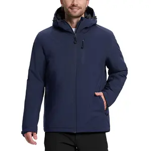 33,000ft Mens Warm Winter Jacket Hooded Lightweight Puffer Jacket Water Resistant Windproof Insulated Coats