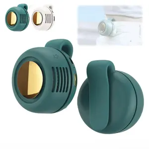 Rechargeable Portable Silent Mini Bladeless Electric Fan, Adjustable Three-speed Hanging Waist-hanging Fan, Rechargeable Rotating Body-sensing Fan, Suitable for Outdoor, Travel and Office