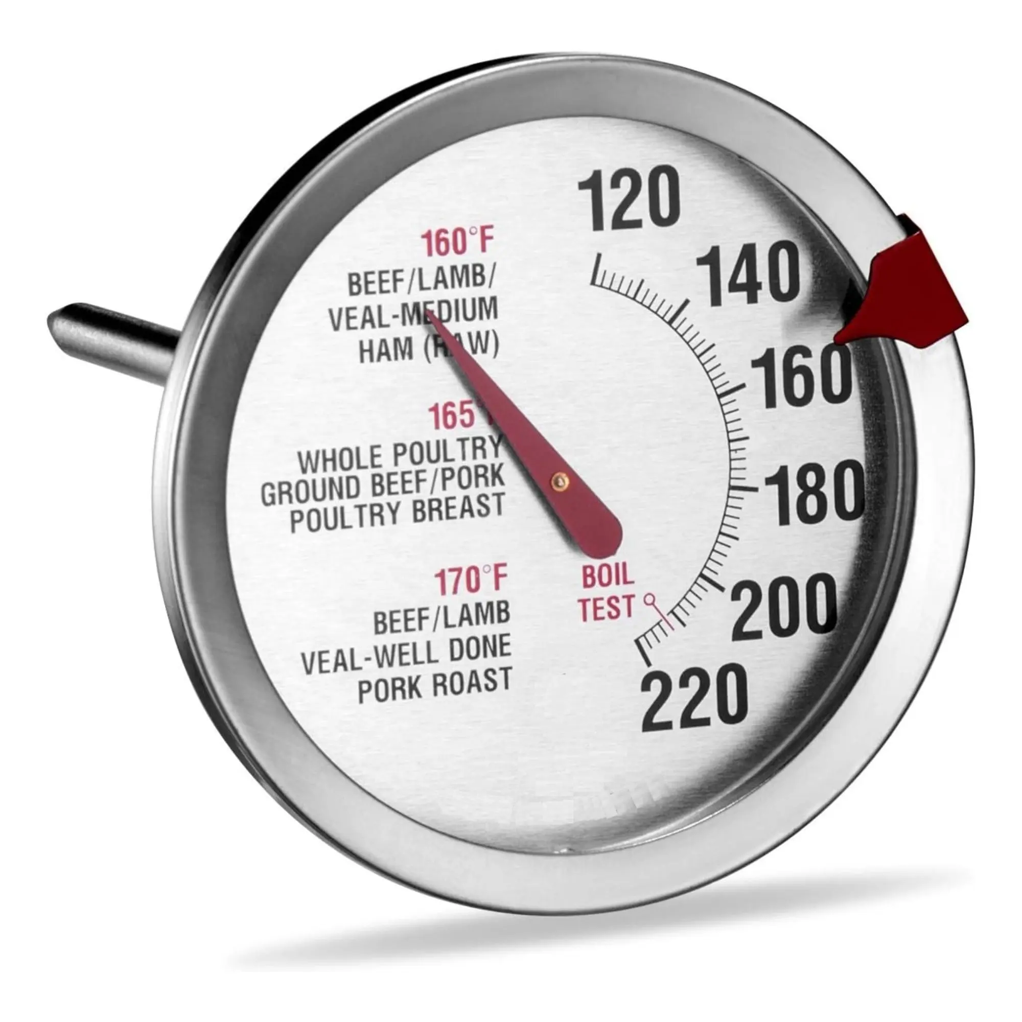 Stainless Steel Analog Dial Mechanical Meat Thermometer - Waterproof, Heat-Resistant, Easy-to-Clean Kitchen Gadget for Grilling, Cooking