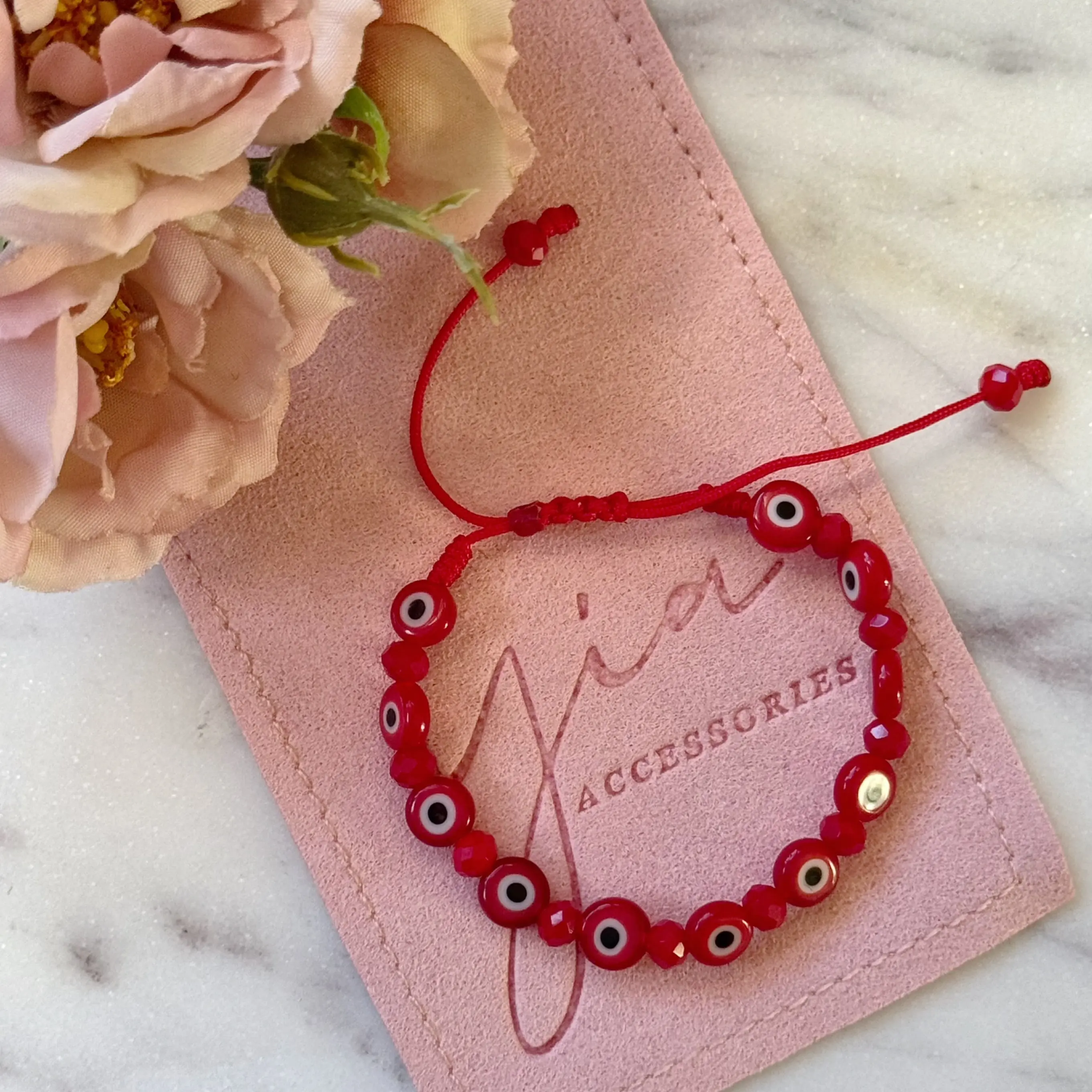 Children's Adjustable Red String Jewelry with Red Evil Eye Charm - Non-Natural Crystal Bracelets & Anklets, Auspicious Good Luck Protection, Symbol of Courage, Gold Plated Bracelets Jewelry, Metal Plated Gold, Unisex, All Occasions, Bracelet With Charms,