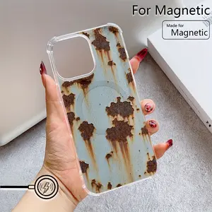 Phone Case - Creative 3D Rust Effect Phone Case Compatible with iPhone 17 E Air Pro ProMax iPhone16 15 14 Plus 13 12 11 X XS XR, Featuring Four-Corner Drop Protection, Transparent, Magnetic, And Soft TPU Back Cover