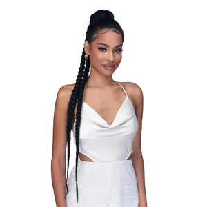 Bobbi Boss Human Hair Blend Tress Up Miss Origin Ponytail Hand-Braided MOD061 French Braid 40