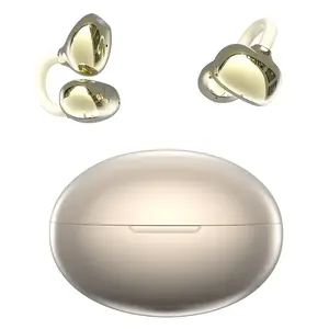 Wireless clip-on earphones, Bluetooth wireless earbuds, featuring a 6.1 Bluetooth chip. Lightweight and portable with a comfortable fit, they offer intelligent call noise reduction. Ideal for fitness, travel, music listening, work, and commuting.