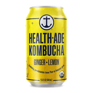Ginger-Lemon Kombucha in Cans