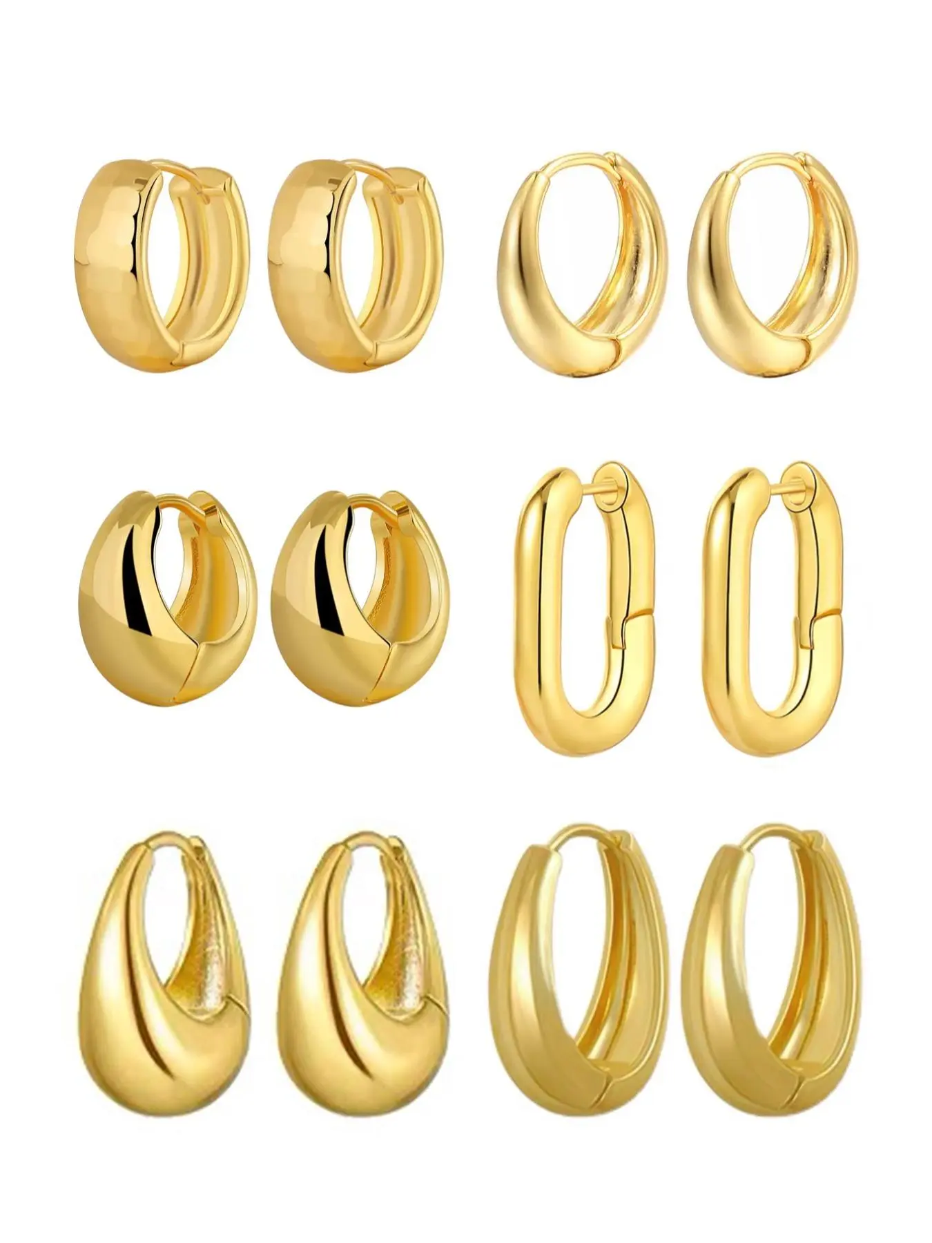 Women's Elegant Hoop Earrings, Trendy Vintage Minimalist Hoop Shape Earrings, Chic All-match Jewelry As Gift for Girlfriend for Daily Decor, High Quality Earrings, Ear Hoops