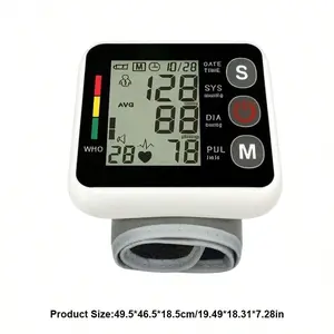 Digital Wrist Blood Pressure Monitor, Accurate BP & Heart Rate Detector, 99x2 Memory, WHO Indicator, Automatic Power-Off, Home & Travel Health Monitor For Adults & Elderly
