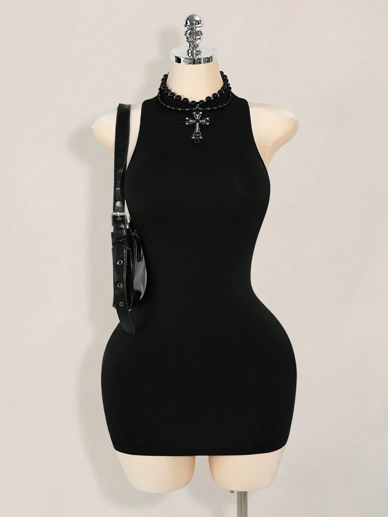 ICON Solid Color Criss-Cross Backless Mini Dress – Your Party Season Essential