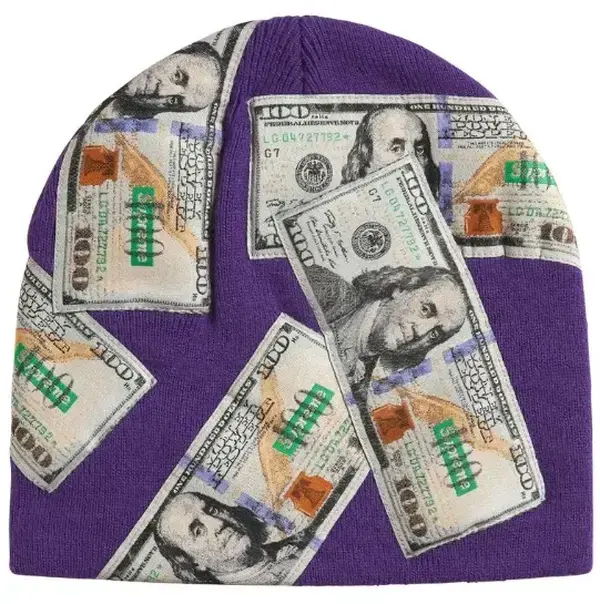 Supreme Money Beanie Purple