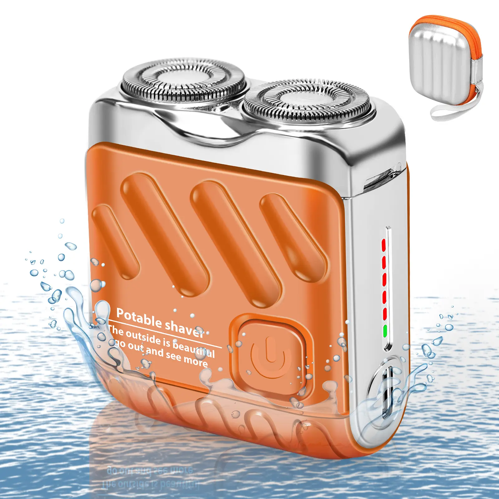 R-19 Luggage Electric Shaver, Beard Shaver Mini and Portable Suitcase Design, Electric Mini Portable Razor, One-Button Long Lasting for Home Travel Hair Cutting Machines Shaving Products