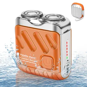 R-19 Luggage Electric Shaver, Beard Shaver Mini and Portable Suitcase Design, Electric Mini Portable Razor, One-Button Long Lasting for Home Travel Hair Cutting Machines Shaving Products