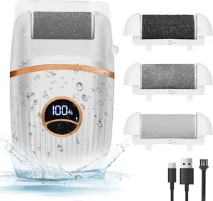 Automatic Callus Remover for Feet, Rechargeable Pedicure Tools for Feet, Electric Foot Callus Remover with 3 Roller Heads 2 Speed, Waterproof Foot File Perfect for Dead Hard Cracked Dry Skin