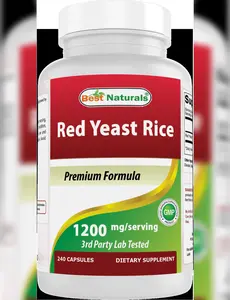 Best Naturals Red Yeast Rice 1200mg Per Serving 240 Capsules - Premium Formula - 3rd Party Lab Tested