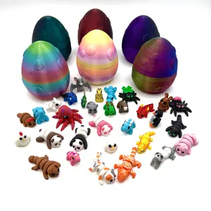 Articulating Mini Animal Figures - Vexlings 5 pack and Bulk Packs - Cute articulating collectible mini animals mini pack home desk decor egg set fidget dragon