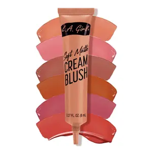 L.A. Girl Soft Matte Cream Blush 6 Shades Cruelty Free Paraben Free Vegan Formula with Jojoba Seed Oil & Vitamin E for Hydrated Skin