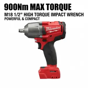 Milwaukee M18 FMTIWF12 18V Wrench with 900 Nm  for Heavy-Duty Bolts High- Impact repair heavy duty diy automotive power universal maintenance Twist，Cordless Pink Drill Kit，High-Tensile Twist Ties Tool ,no-load speed cordless brushless nut-busting torque