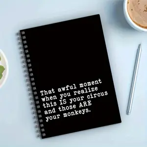 Humorous Spiral Notebook, 1 Count Funny Quote Diary, A5 To-do Notepad, Spiral Notebook Journal, Office Stationery & Supplies, Gift for Bosses, Ideal Office Managers and Team Leaders