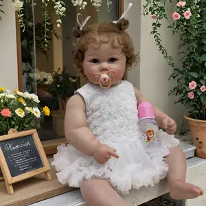 24 Inch 60cm Anime Style Reborn Girl Doll with Complete Accessory Set – Realistic Lifelike Soft Touch Silicone Companion Toy for Kids & Collection, Perfect Holiday & Birthday Gift