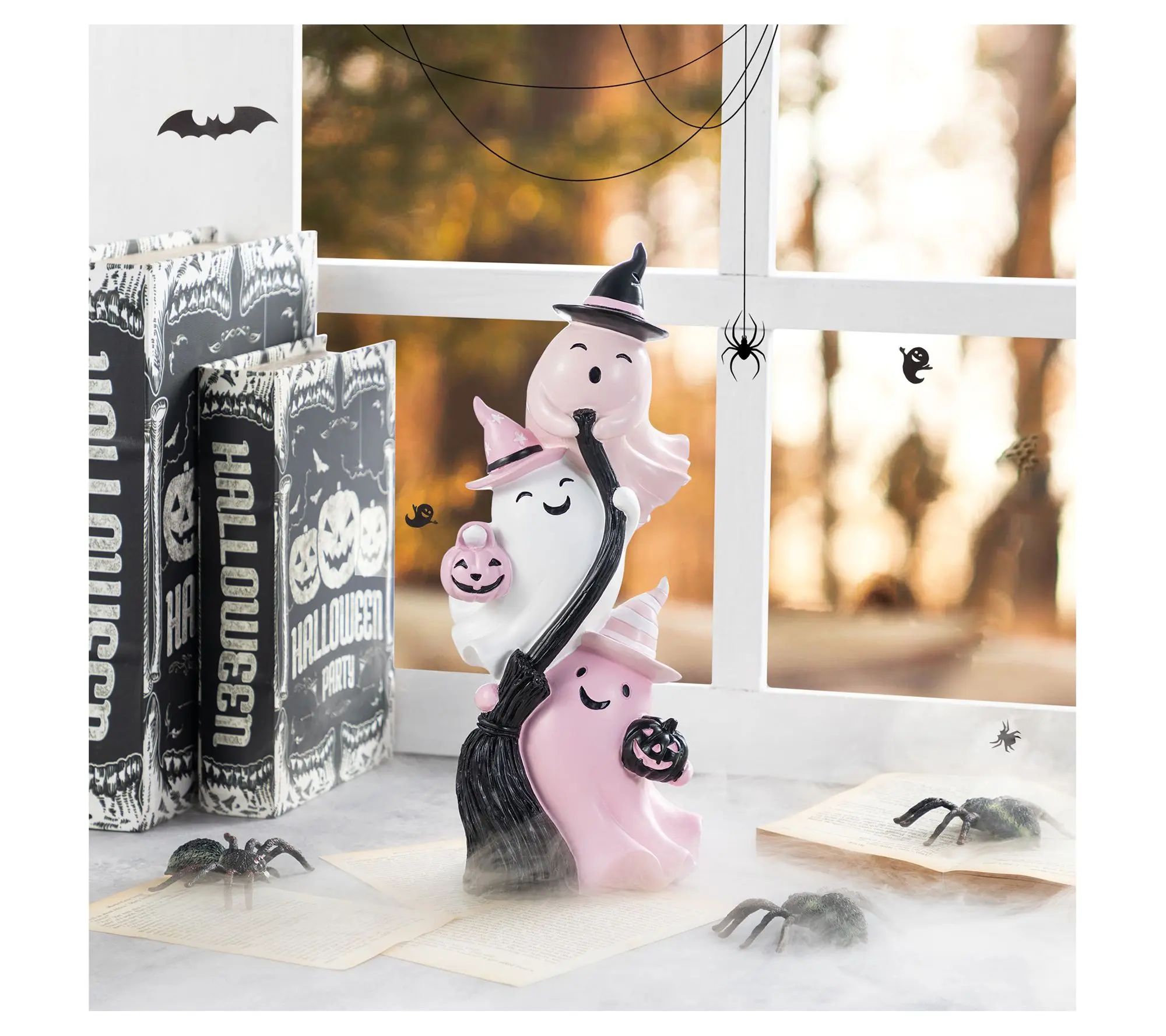 Glitzhome 13''H Halloween Stacked Ghost Table Decor