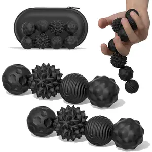 Silicone Ball Set, 8 Counts/set Fidgeting Relax Toys with Elastic Texture, Assorted Colors, Stress Relief Toys for Adults & Teens, , Decompression Toy, Multifunction