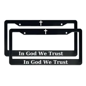 In God We Trust Christian License Plate Frame - Classic Faith Based Car Decor