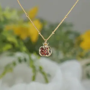Golden Pomegranate Necklace