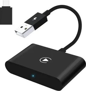 2026 Upgrade Wireless CarPlay Adapter Plug & Play Dongle Converts Wired to Wireless Apple CarPlay, Compatible with iPhone 6 and Later, Works with 2015+ Cars