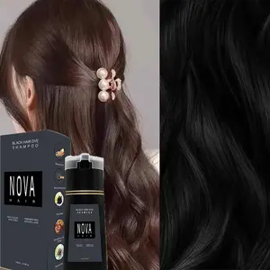 Nova 3-in-1 Hair Coloring Shampoo Oil Control Fluffy Refreshing Hair Dye Quick Dizzy Haircare Black