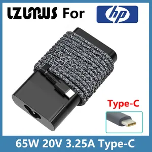 65W 3.25A 20V TYPE-C- Laptop Charger for HP Envy X360 Elitebook x360 Elite x2 Chromebook X360,20V/3.25A AC Adapter for HP Chromebook Envy ZBook ProBook Type C Travel Fast Charging Laptop Power Cord