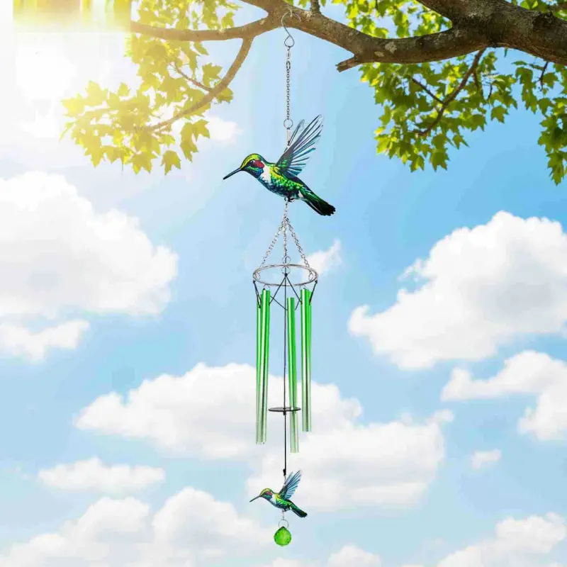 1 Piece Of 3D Hummingbird Wind Chime, Outdoor Wind Chime, Unique Hummingbird Gift, Garden Accessories, Suitable For Hanging Indoors, In Outdoor Gardens, On Porches, Outdoor Patio, Or In Courtyards