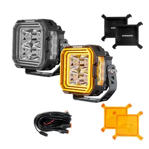 SUPAREE Hyper 5 inch IP69K, DRL & Stepped Halo Twin Kit Led Off-Road Lights