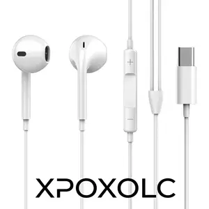 XPOXOLC Wired Earphones, Portable In-Ear Headphones with Microphone and Volume Control, Universal Type-C Multifunctional Earbuds for Android Devices, Electronic  Headset Audio,No Charing Needed