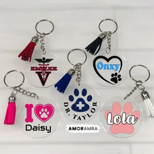 Personalized Veterinarian Keychain, Dog Mom Paw Print Keychain, Vet Tech Keychain Gift, Veterinary Gifts, Lab vet tech gift